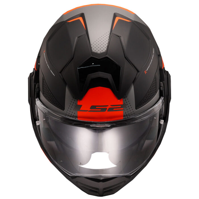 Kaciga LS2 Flip Up FF901 ADVANT X OBLIVION mat crno narandžasta sa naočarima - Slika 5