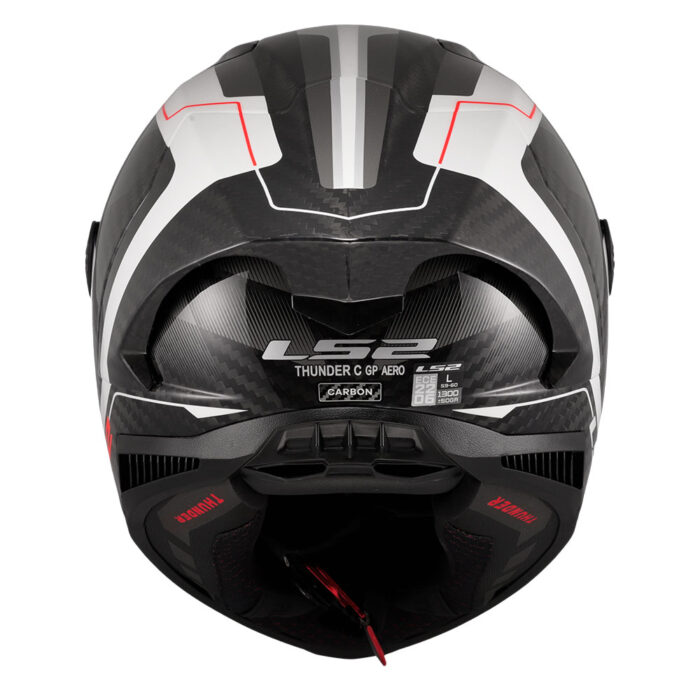 Kaciga LS2 Full Face FF805 THUNDER CARBON GP AERO RAUTE belo siva - Slika 4