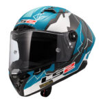 Kaciga LS2 Full Face FF805 THUNDER CARBON GP AERO REPLICA HUERTAS plavo bela