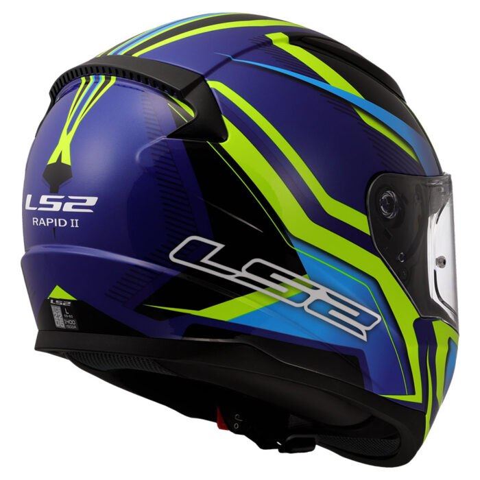 Kaciga LS2 Full Face FF353 RAPID II FLITZ žuto plava - Slika 5
