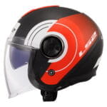 Kaciga LS2 Jet OF620 CLASSY DISKO mat crno crveno bela sa naočarima - Slika 2