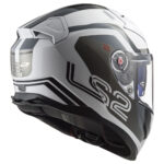 Kaciga LS2 Full Face FF811 VECTOR II METRIC belo titanium sa naočarima - Slika 6