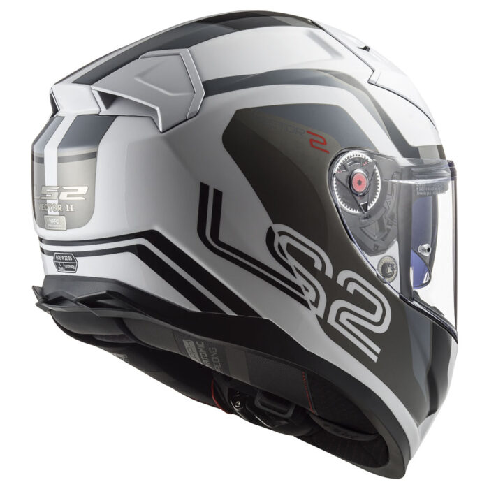 Kaciga LS2 Full Face FF811 VECTOR II METRIC belo titanium sa naočarima - Slika 6