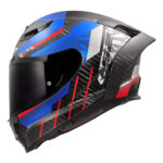 Kaciga LS2 Full Face FF807 DRAGON CARBON TRAX plavo crvena - Slika 3
