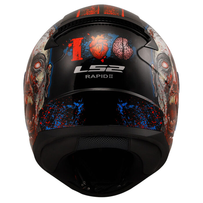 Kaciga LS2 Full Face FF353 RAPID II ZOMBIE crno crvena - Slika 3