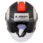 Kaciga LS2 Jet OF620 CLASSY DISKO mat crno crveno bela sa naočarima - Slika 4