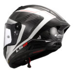 Kaciga LS2 Full Face FF805 THUNDER CARBON GP AERO RAUTE belo siva - Slika 3