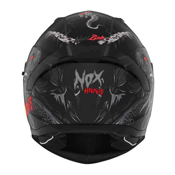 Kaciga NOX Full Face sa naočarima N401 ZUMBI  mat crno crvena - Slika 3
