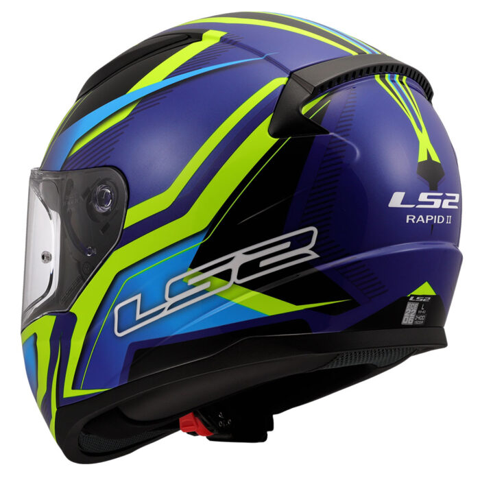 Kaciga LS2 Full Face FF353 RAPID II FLITZ žuto plava - Slika 3
