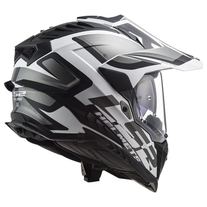 Kaciga LS2 Enduro MX701 EXPLORER ALTER mat crno bela sa naočarima - Slika 2