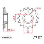 Lančanik prednji JT  JTF577-15-50-32028 (520)15 zuba