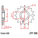 Lančanik prednji JT  JTF308-15RB (520)15 zuba
