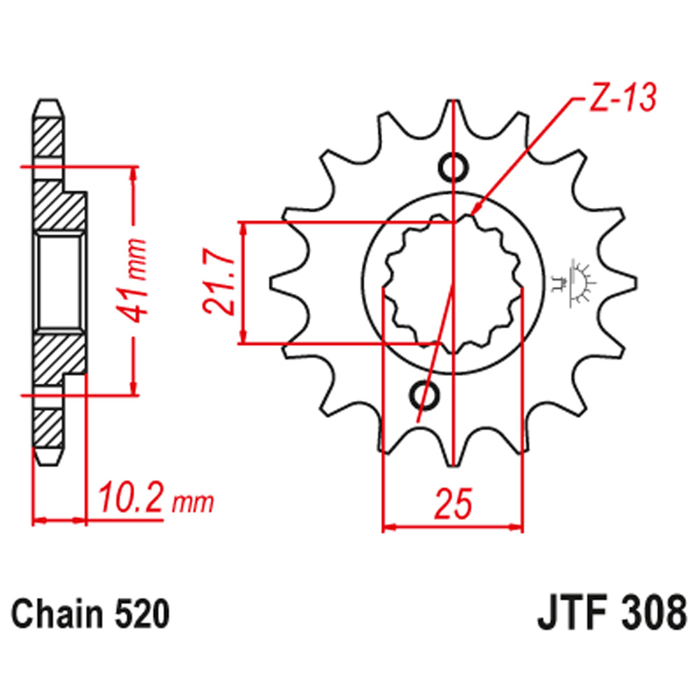e33f9d4d-8fb9-4856-b0de-fef0de3a1ee8.jpg Lančanik prednji JT JTF308-15RB (520)15 zuba - Slika 1