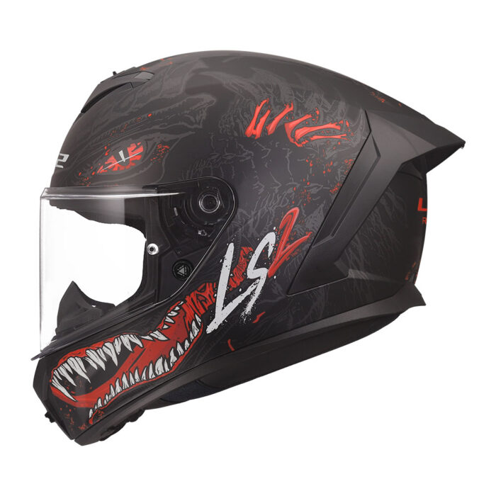 Kaciga LS2 Full Face FF820 RAPID III KAIJU II crno crvena - Slika 2