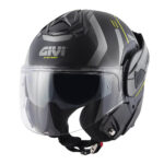 Kaciga GIVI Flip Up X30 PULSAR titanium žuta - Slika 2