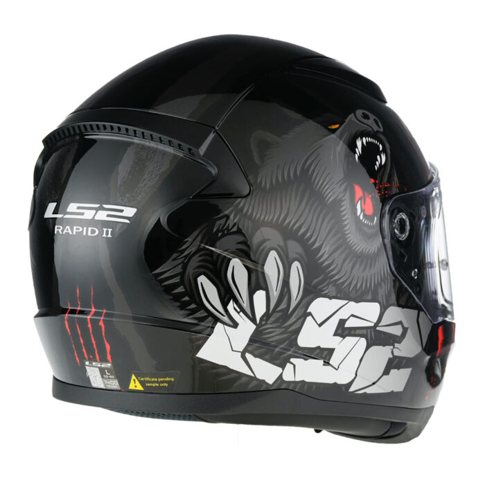 Kaciga LS2 Full Face FF353 RAPID II CLAW crno crvena - Slika 5