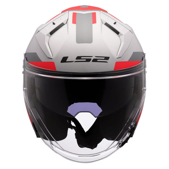 Kaciga LS2 Jet OF603 INFINITY II FOCUS mat sivo crvena - Slika 8