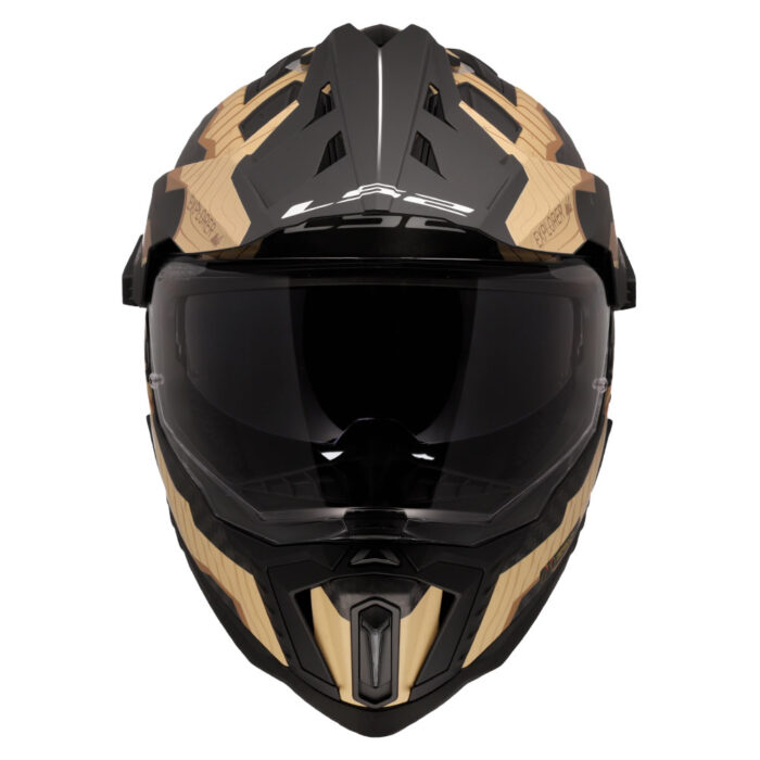 Kaciga LS2 Enduro MX701 EXPLORER CARBON TRICK braon zlatna - Slika 8