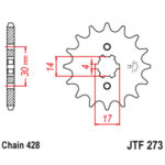 Lančanik prednji JT JTF579-50-35016 (50)17 zuba - Slika 7