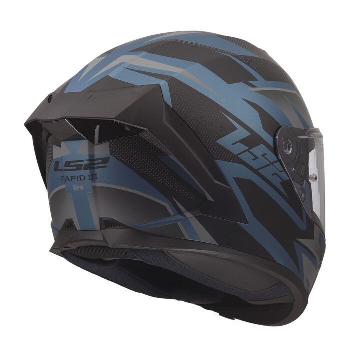 Kaciga LS2 Full Face FF820 RAPID III XTREM crno plava - Slika 5