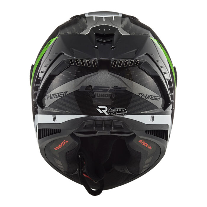 Kaciga LS2 Full Face FF805 THUNDER CARBON SUPRA mat crno zelena - Slika 4