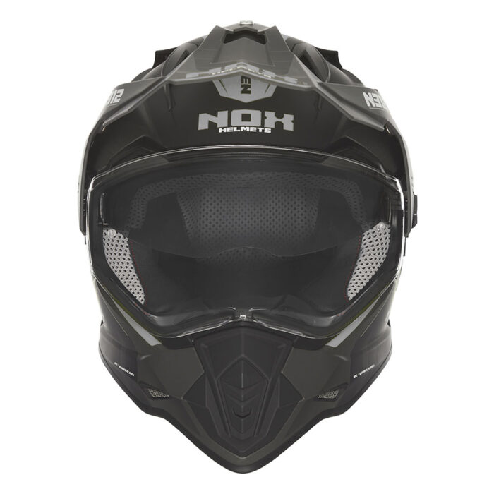 Kaciga NOX Enduro sa vizirom N312 VAPOR mat crno titanium - Slika 2