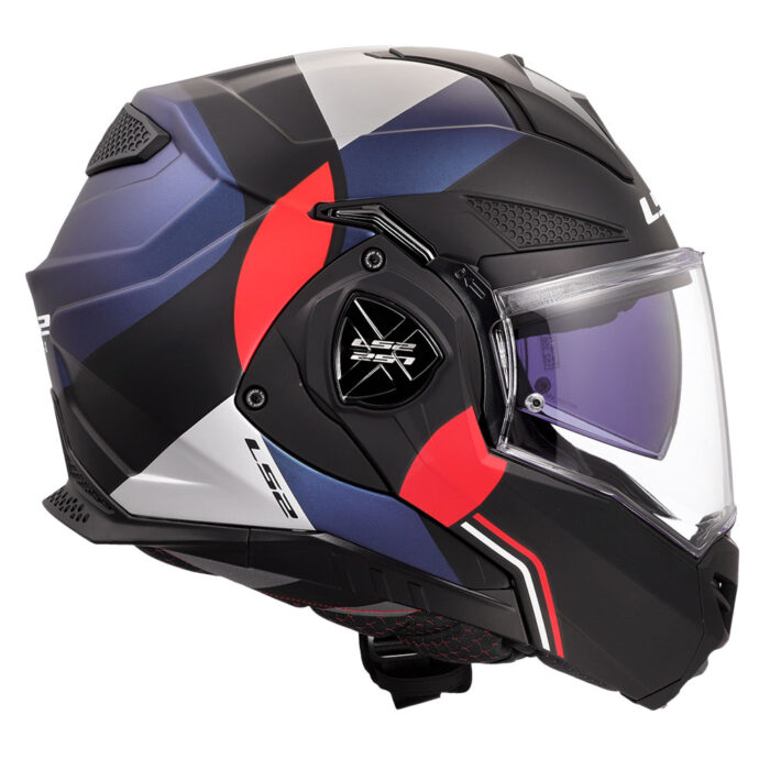 Kaciga LS2 Flip Up FF901 ADVANT X ULTRA crno plavo crvena sa naočarima - Slika 6