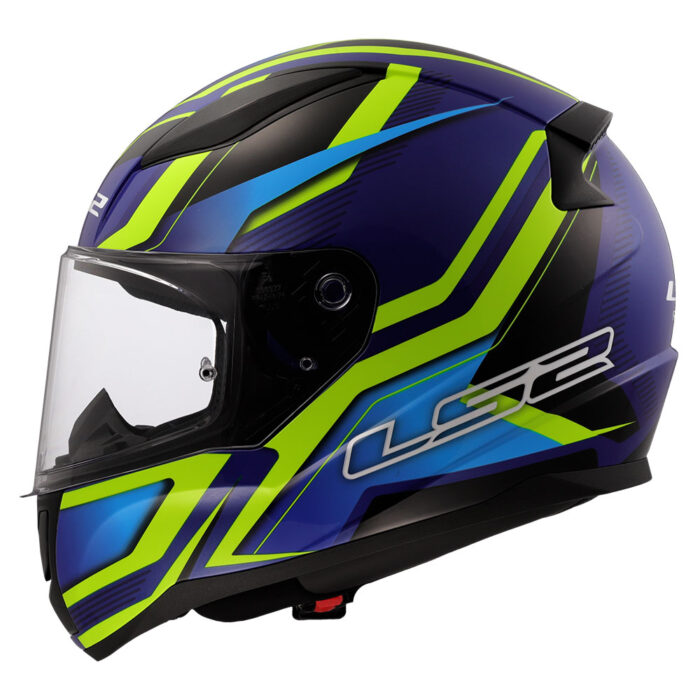 Kaciga LS2 Full Face FF353 RAPID II FLITZ žuto plava - Slika 2