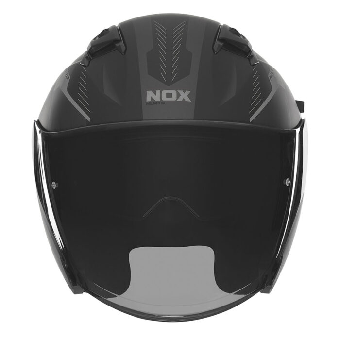 Kaciga NOX Jet N130 MYST mat crno srebrna - Slika 2