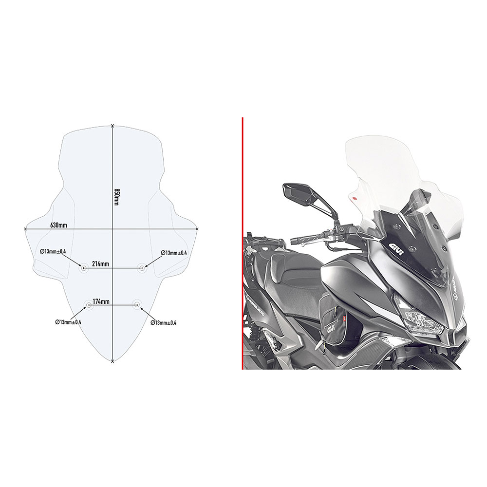 ef596fcd-efe9-44a6-8783-0e86e1b57bb4.jpg Vizir providni GIVI Kymco Xciting 400 (13-24) D6104ST - Slika 1