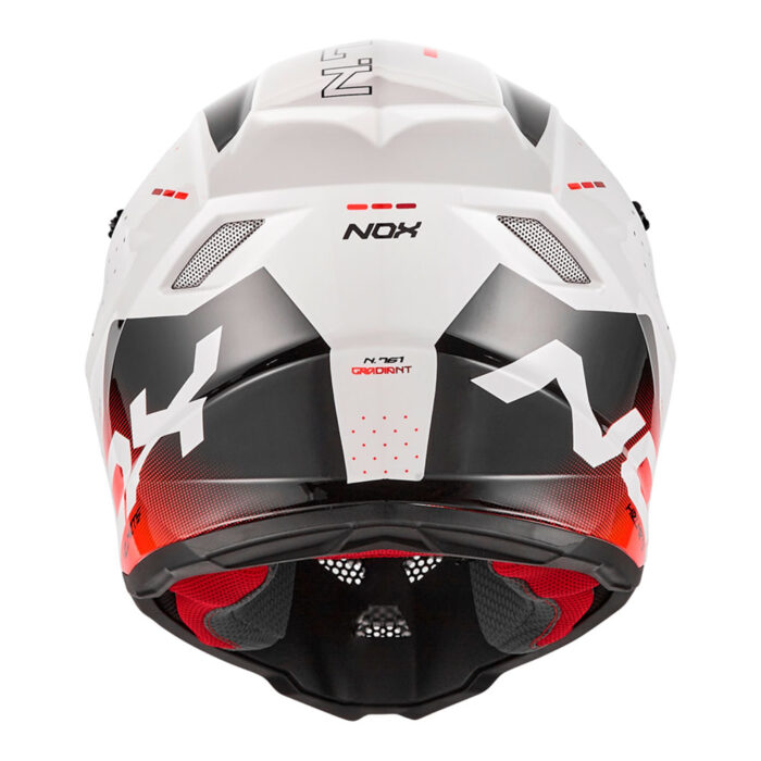 Kaciga NOX Cross N761 GRADIANT crveno bela dečija - Slika 3