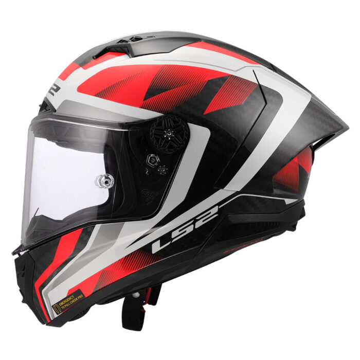 Kaciga LS2 Full Face FF805 THUNDER CARBON GP AERO RAUTE belo crvena - Slika 2