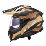 Kaciga LS2 Enduro MX701 EXPLORER CARBON TRICK braon zlatna - Slika 2