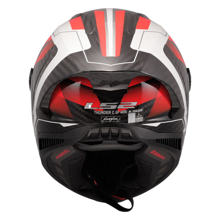 Kaciga LS2 Full Face FF805 THUNDER CARBON GP AERO RAUTE belo crvena - Slika 4
