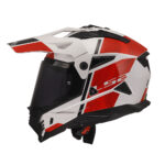Kaciga LS2 Enduro MX702 PIONEER II HILL belo crvena - Slika 2