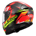 Kaciga LS2 Full Face FF811 VECTOR II CARBON TANTIC crveno žuta - Slika 3
