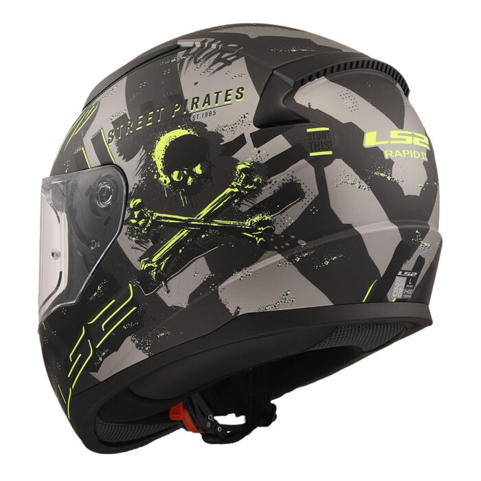 Kaciga LS2 Full Face FF353 RAPID II PIRATES mat titanium - Slika 3
