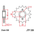 Lančanik prednji JT JTF339-17RB (530)17 zuba