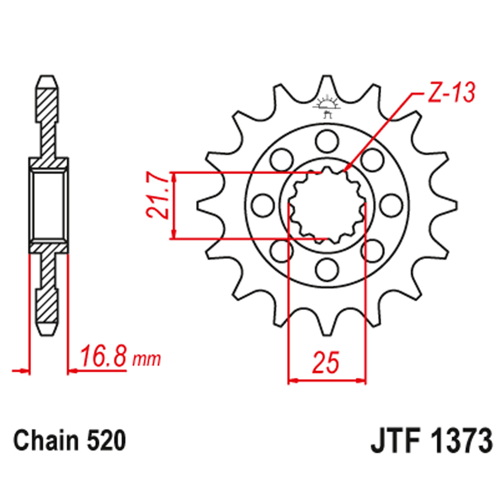 f477b6f1-5bff-4999-949f-915a63a20c74.jpg Lančanik prednji JT JTF1373-16RB (520)16 zuba - Slika 1