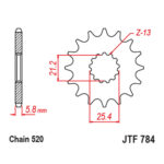 Lančanik prednji JT  JTF428-15 (428)15 zuba - Slika 10