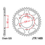 Lančanik zadnji JT  JTR1489-42-50-29018 (525) 42 zuba