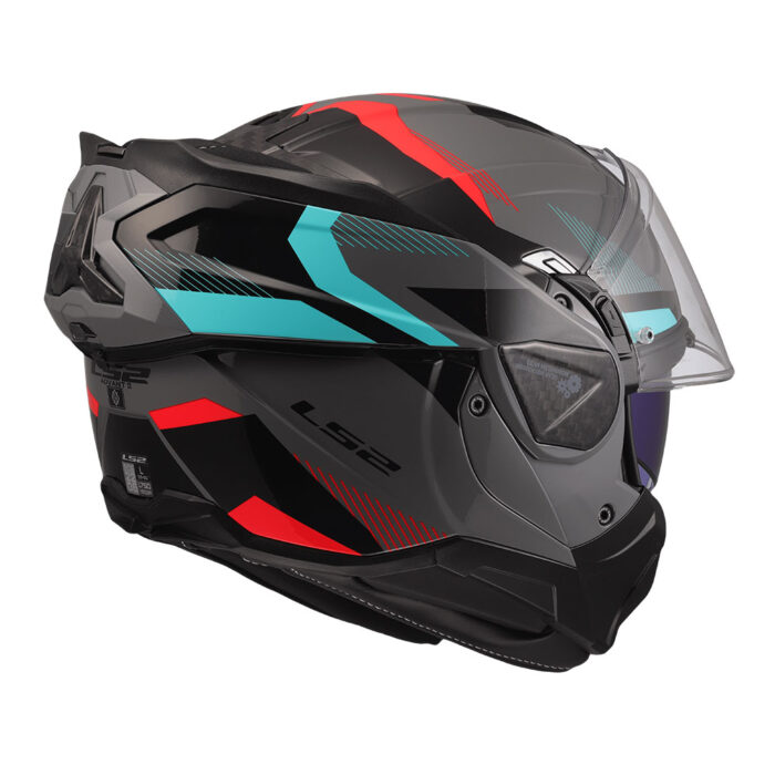 Kaciga LS2 Flip Up FF910 ADVANT II TRIPLE nardo sivo plava - Slika 7