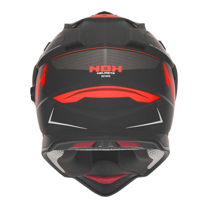 Kaciga NOX Enduro sa vizirom N312 VAPOR mat crno crvena - Slika 3