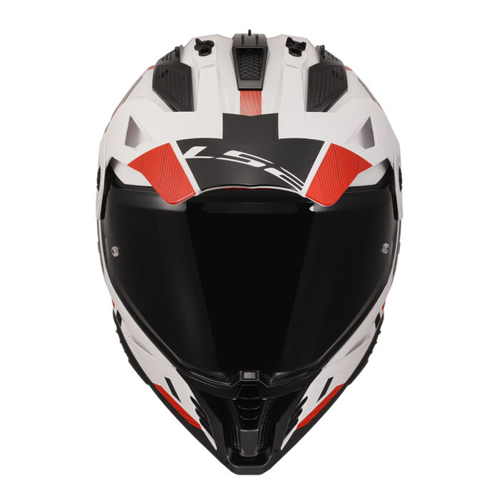 Kaciga LS2 Enduro MX702 PIONEER II HILL belo crvena - Slika 3