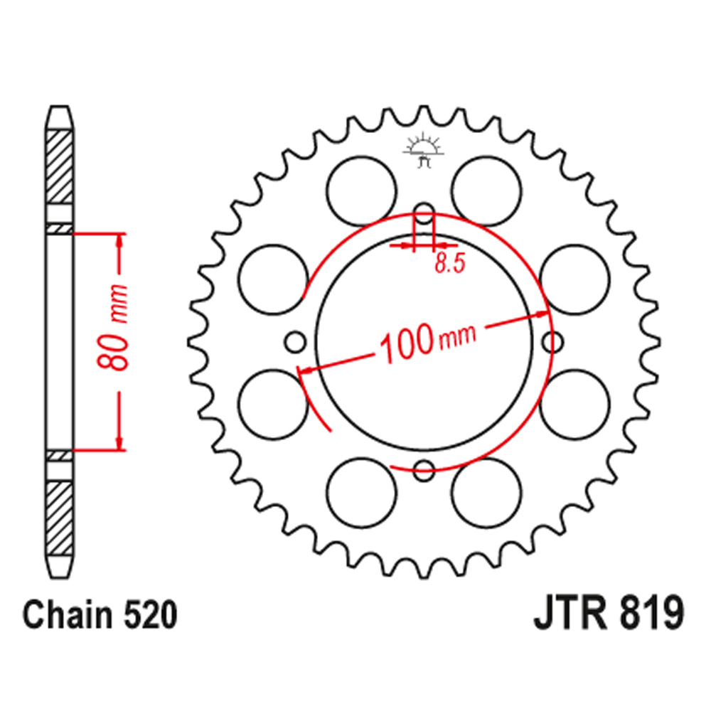 f8115896-da08-435c-941e-d72684db6599.jpg Lančanik zadnji JT JTR819-39 (520)39 zuba - Slika 1