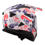 Kaciga LS2 Enduro MX702 PIONEER II FANTASY belo crveno plava - Slika 5