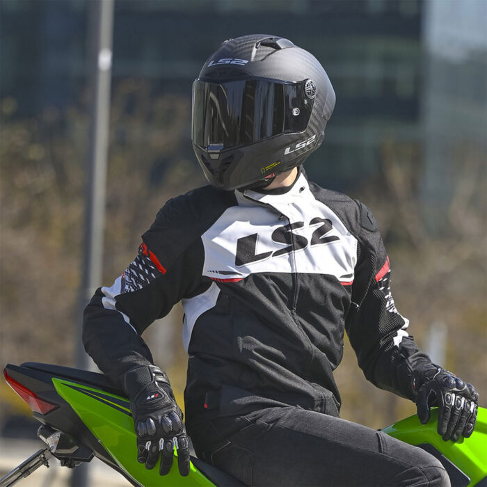 Jakna LS2 APEX muška crno belo crvena - Slika 5