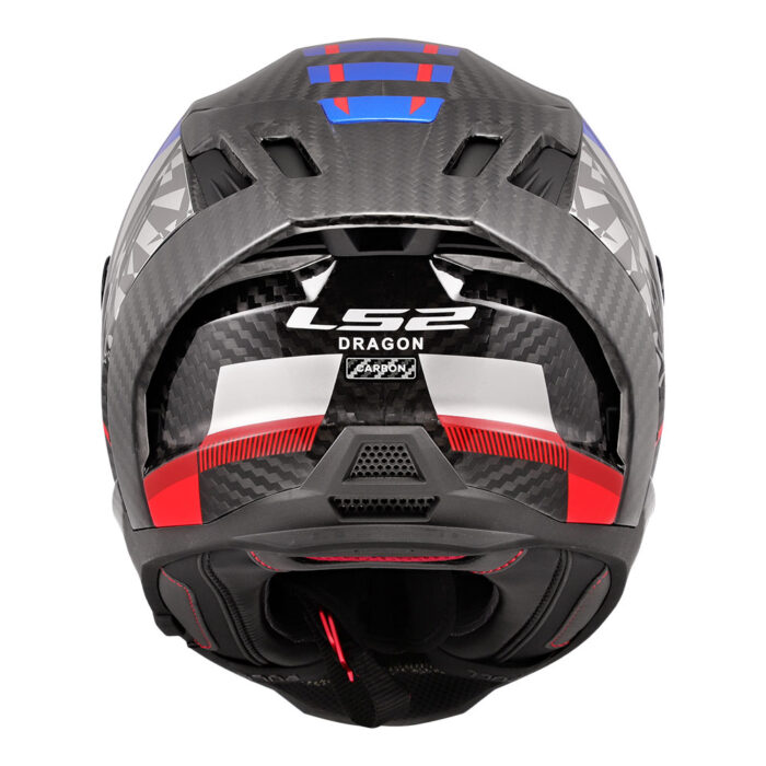Kaciga LS2 Full Face FF807 DRAGON CARBON TRAX plavo crvena - Slika 4