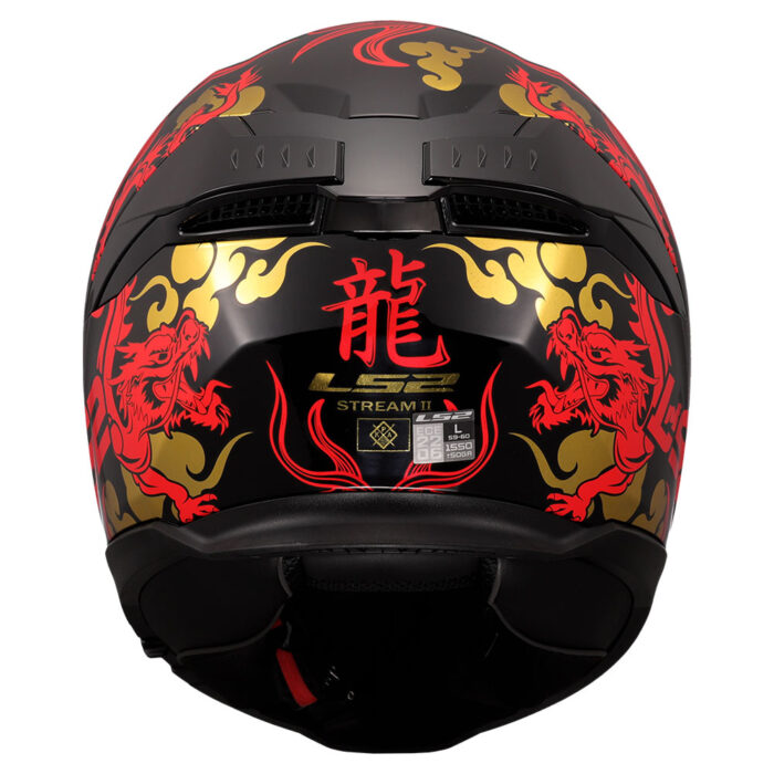 Kaciga LS2 Full Face FF808 STREAM II DRAKO crno crvena sa naočarima - Slika 4