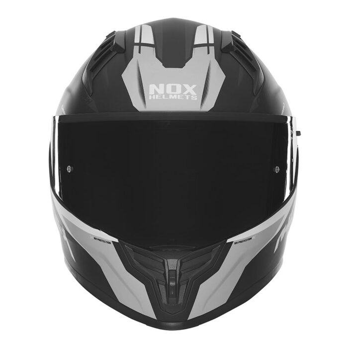 Kaciga NOX Full Face sa naočarima N401 CROWER  mat crno srebrna - Slika 2